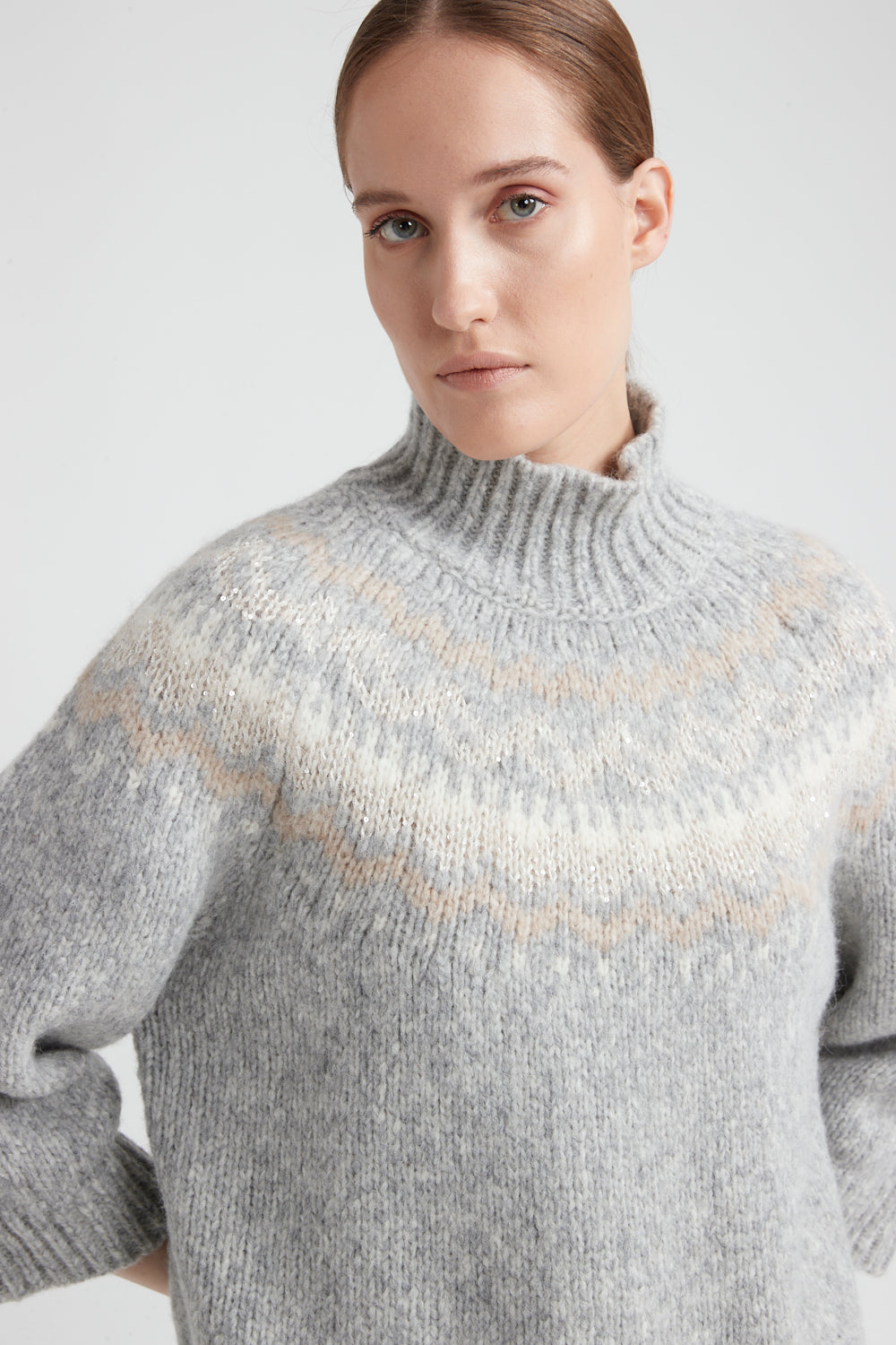 fog gray wool & alpaca sweater