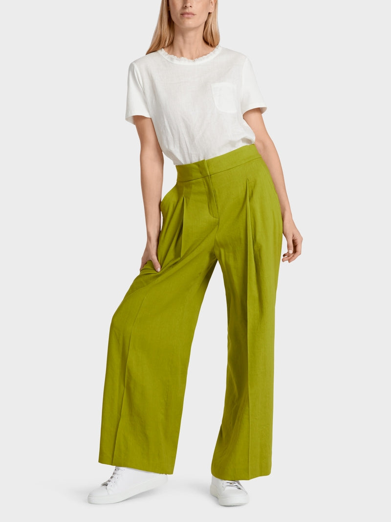 deep olive green pleated pants