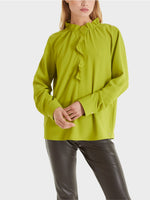 Load image into Gallery viewer, olive green flowing blouse
