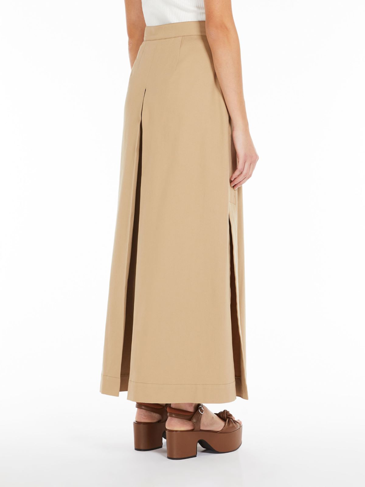 wide leg sand trousers