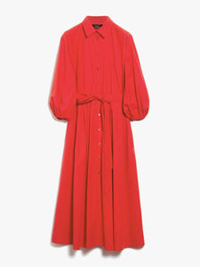 vestido longo vermelho em algodão