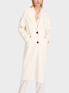 bright ecru wool coat