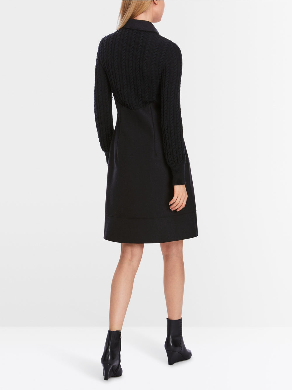 black virgin wool dress