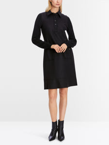 black virgin wool dress