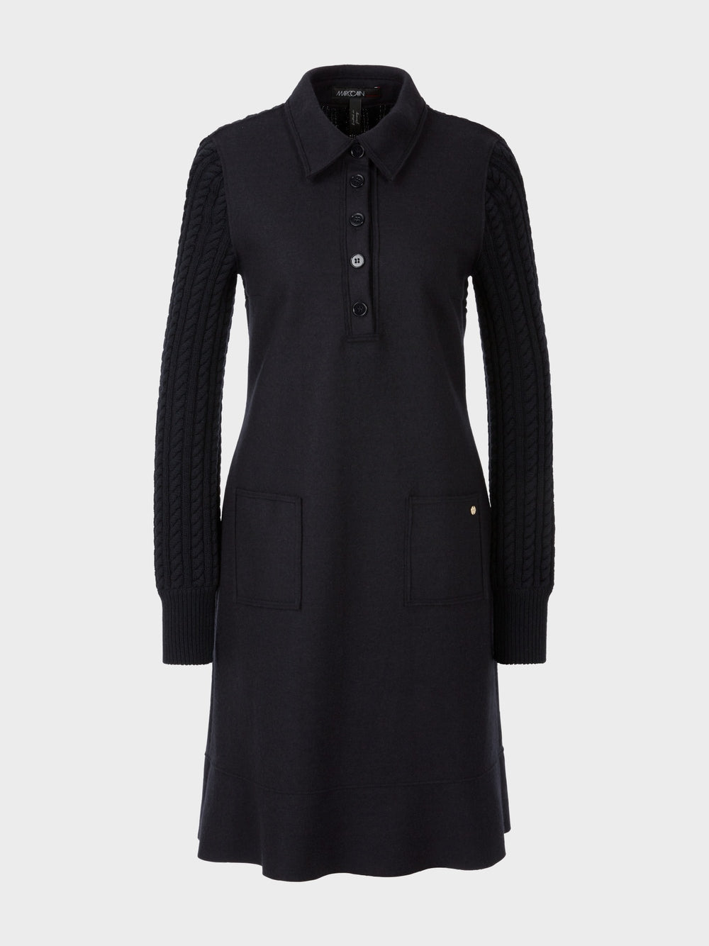 black virgin wool dress