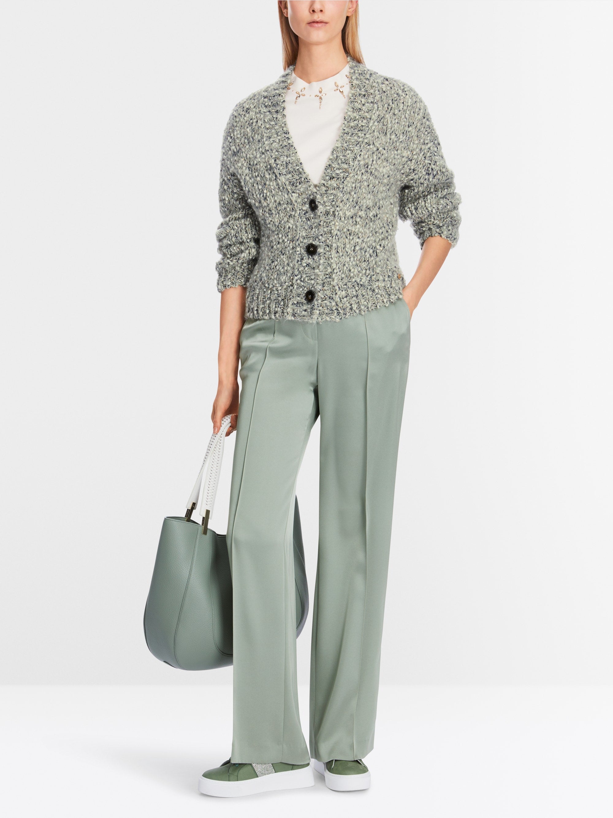 fronzen sage oversized cardigan