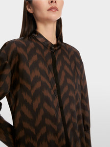 deep wood herringbone blouse