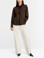 Carregar imagem no visualizador da galeria, deep wood herringbone blouse
