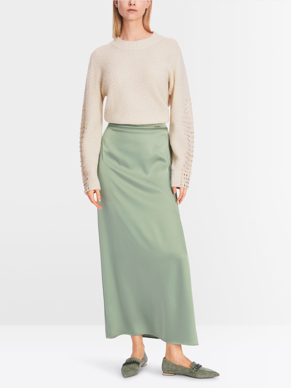 frozen sage pencil skirt