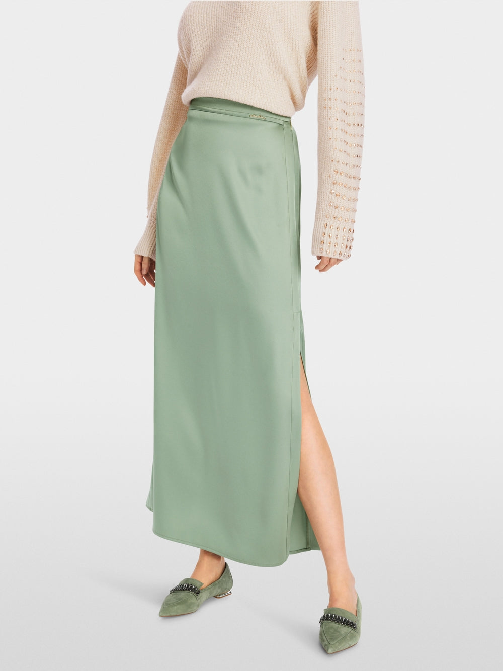 frozen sage pencil skirt