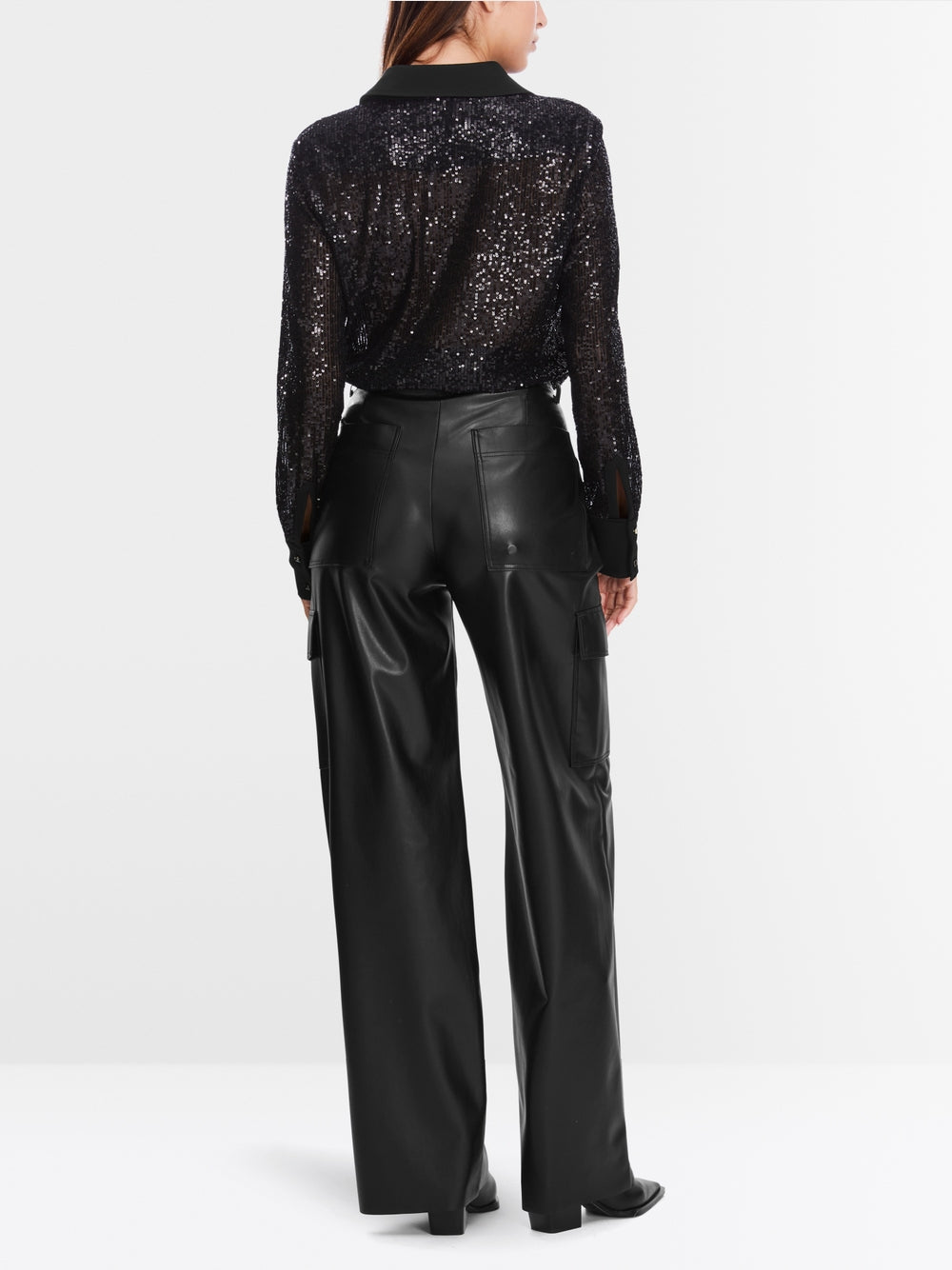 black leather trousers