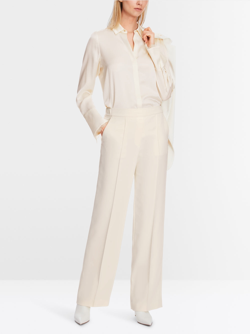 off-white wide trousers