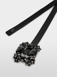 waist belt with glitter buckle