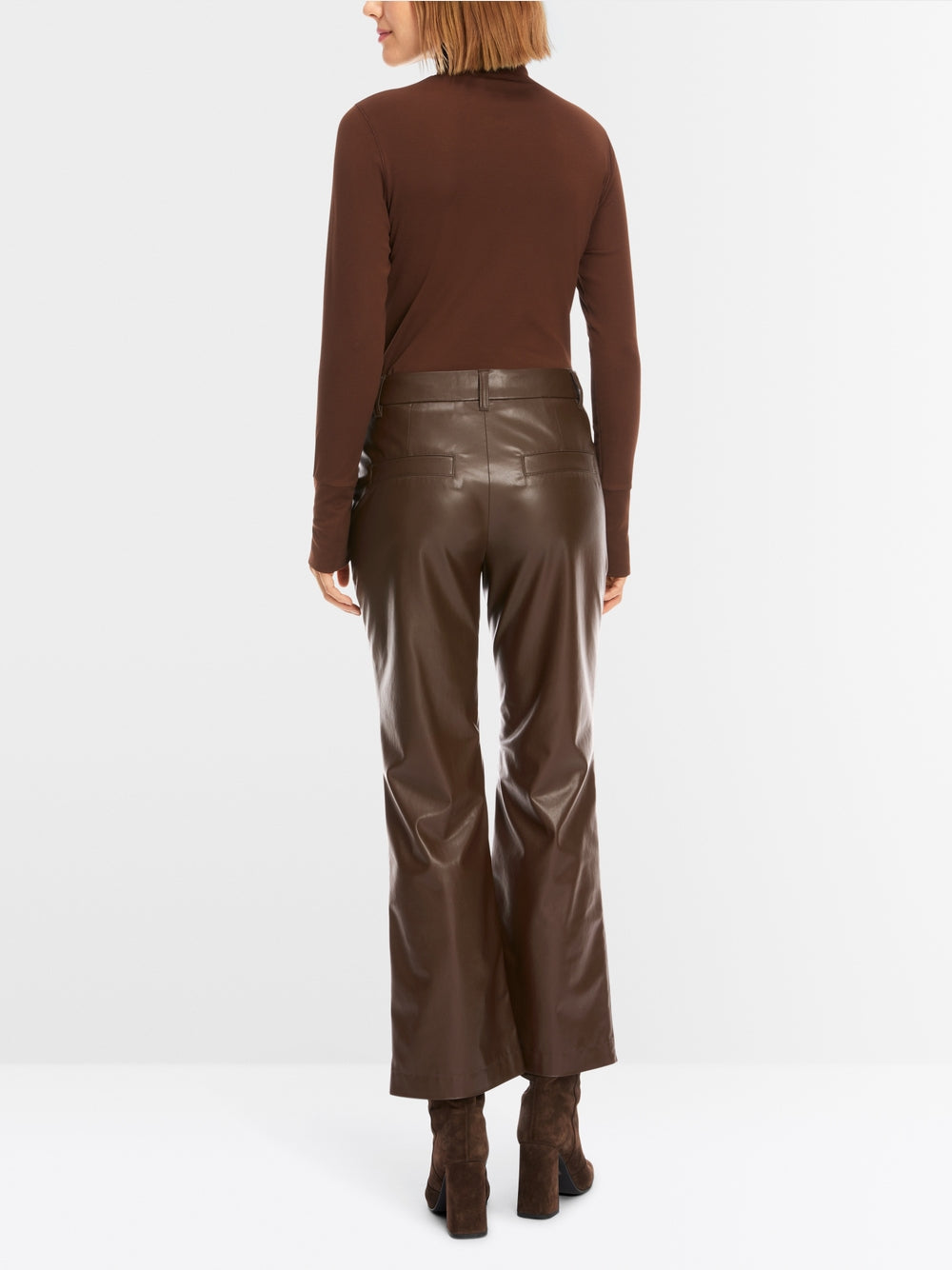 deep wood leather trouser