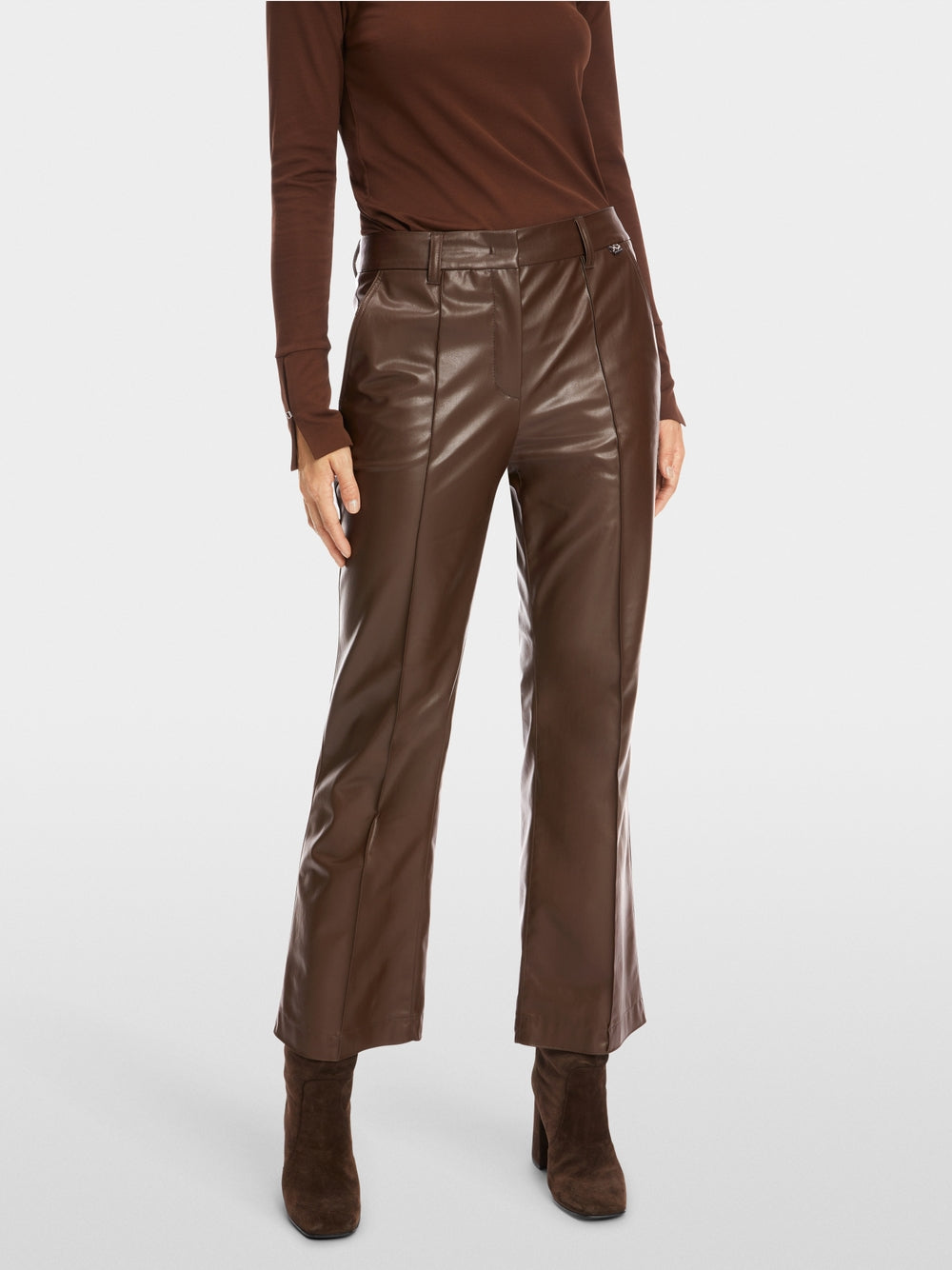 deep wood leather trouser