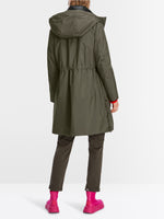 Load image into Gallery viewer, olive down coat with hood
