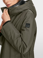 Load image into Gallery viewer, olive down coat with hood
