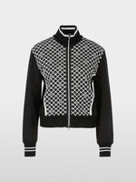 Load image into Gallery viewer, black &amp; white knit cardigan
