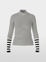 Load image into Gallery viewer, white &amp; black striped long sleeve
