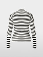 Load image into Gallery viewer, white &amp; black striped long sleeve
