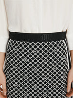 Load image into Gallery viewer, black &amp; white slim mini skirt
