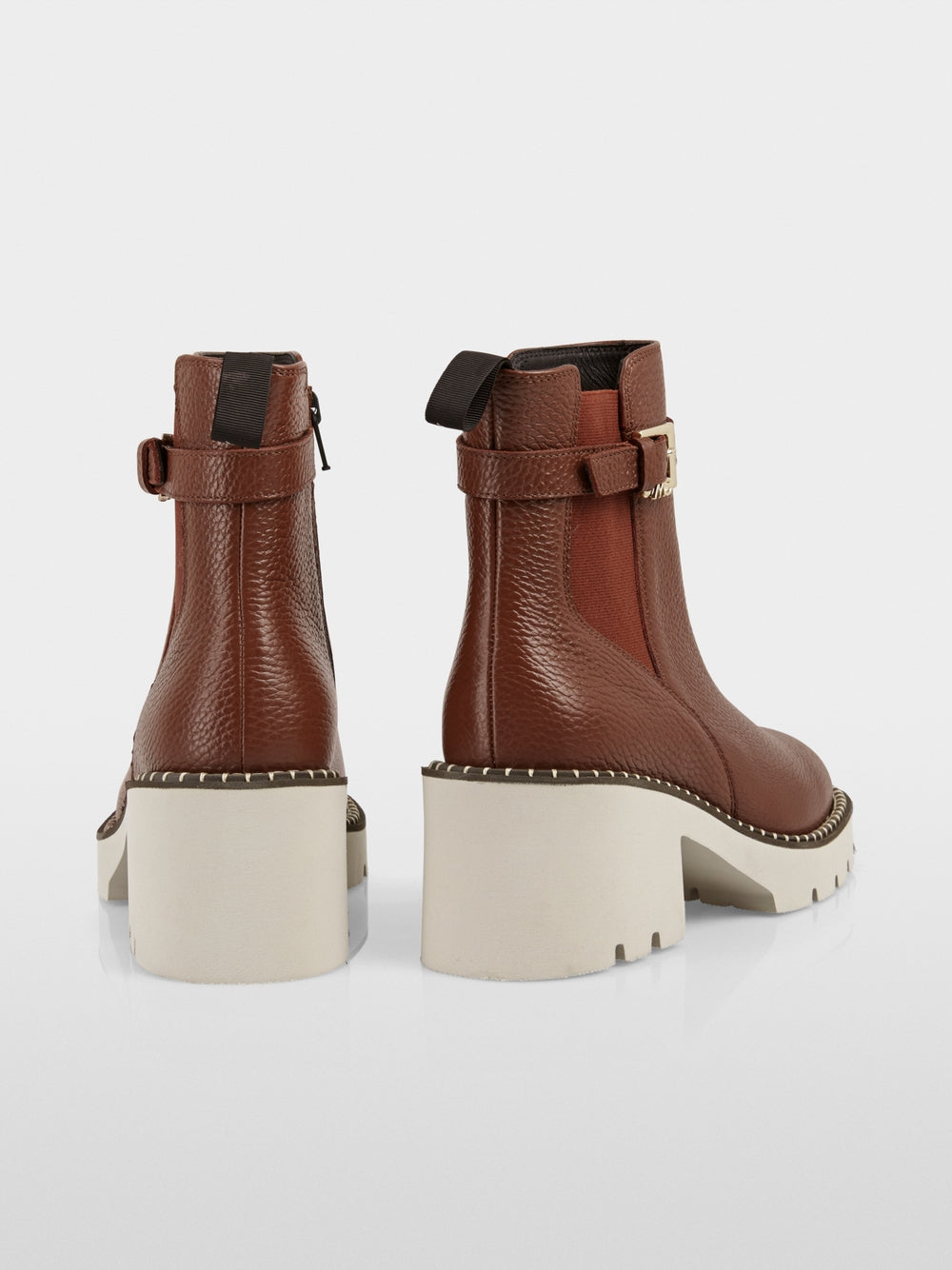 hazelnut leather boots