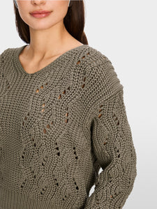 sage powder knit pullover