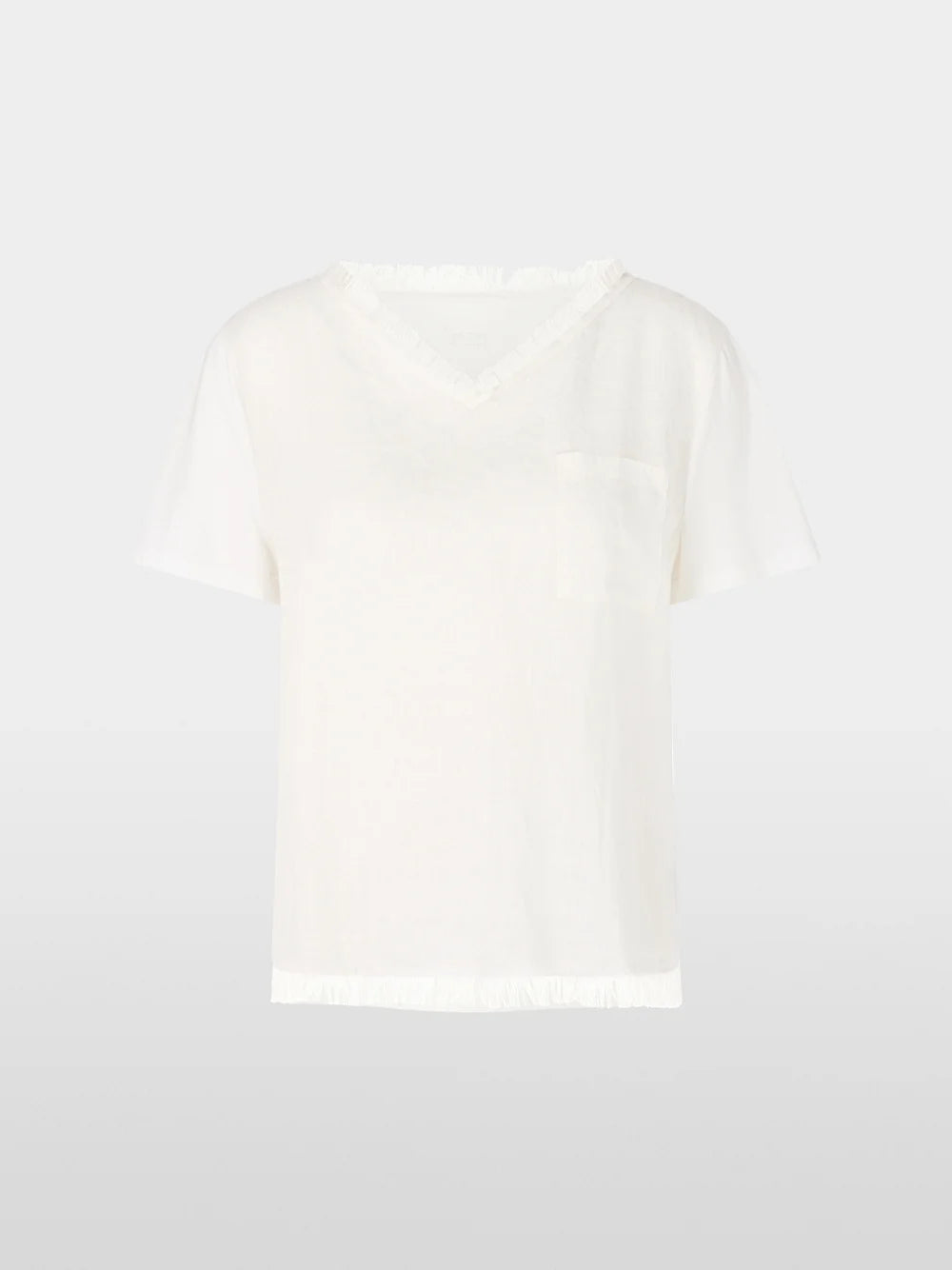 white Airy linen T-shirt