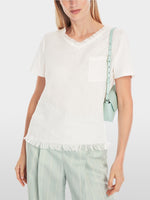 Carregar imagem no visualizador da galeria, white Airy linen T-shirt
