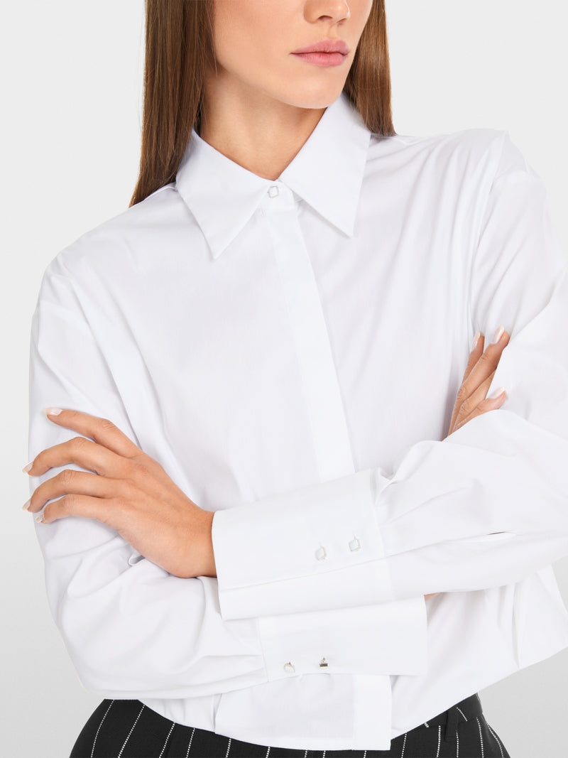 white blouse with cotton