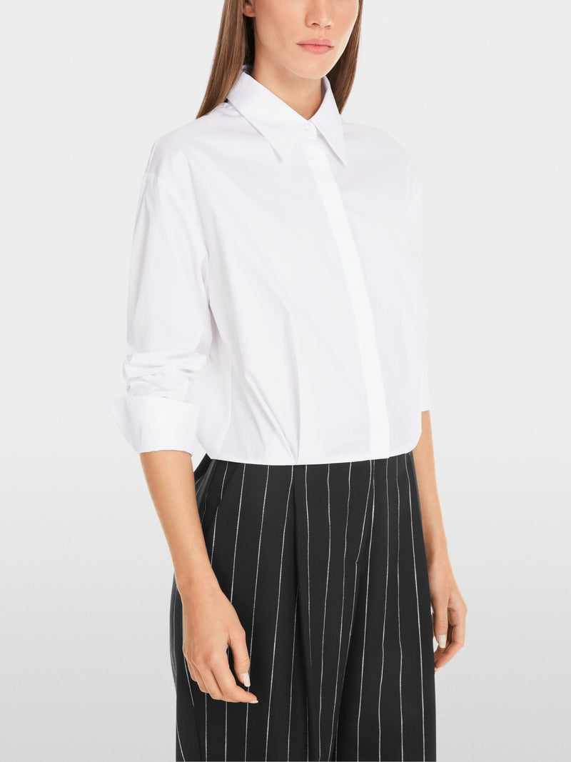 white blouse with cotton