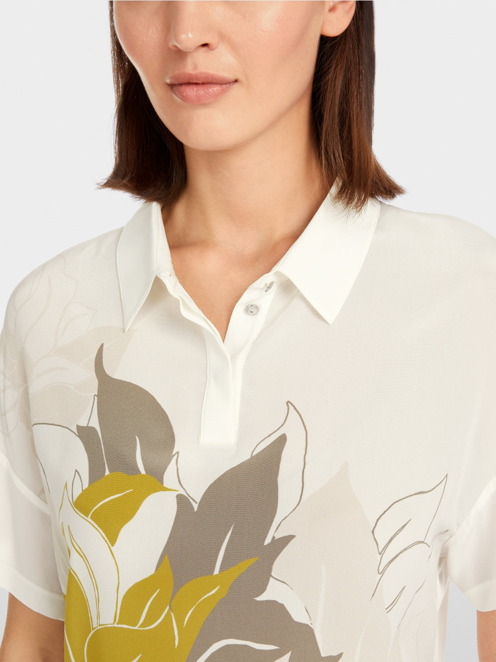 silk blouse with floral pattern