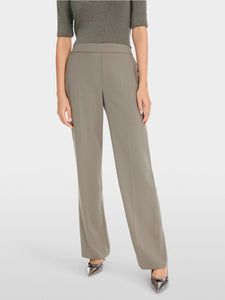 sage powder slip-on trousers