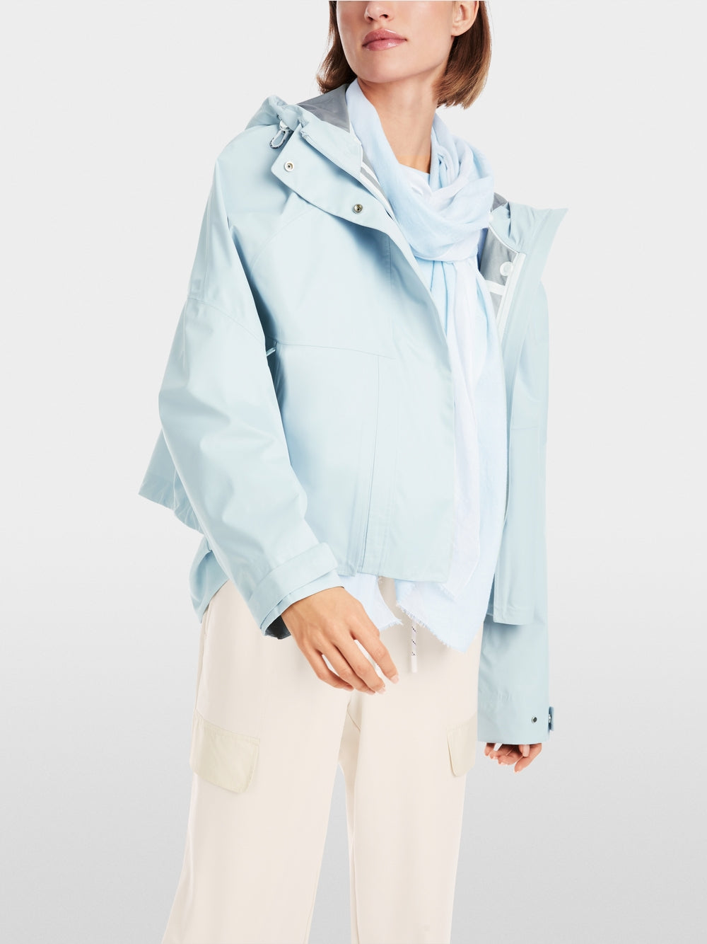 soft sky blue rain jacket