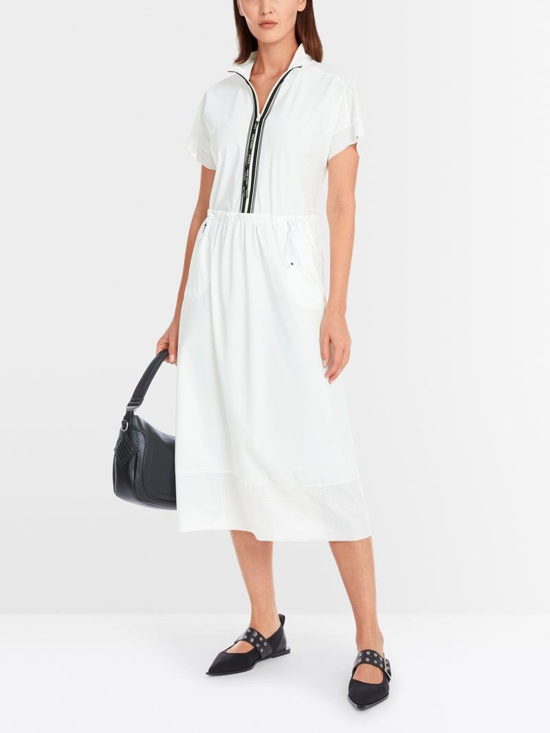 off-white midi-length dress