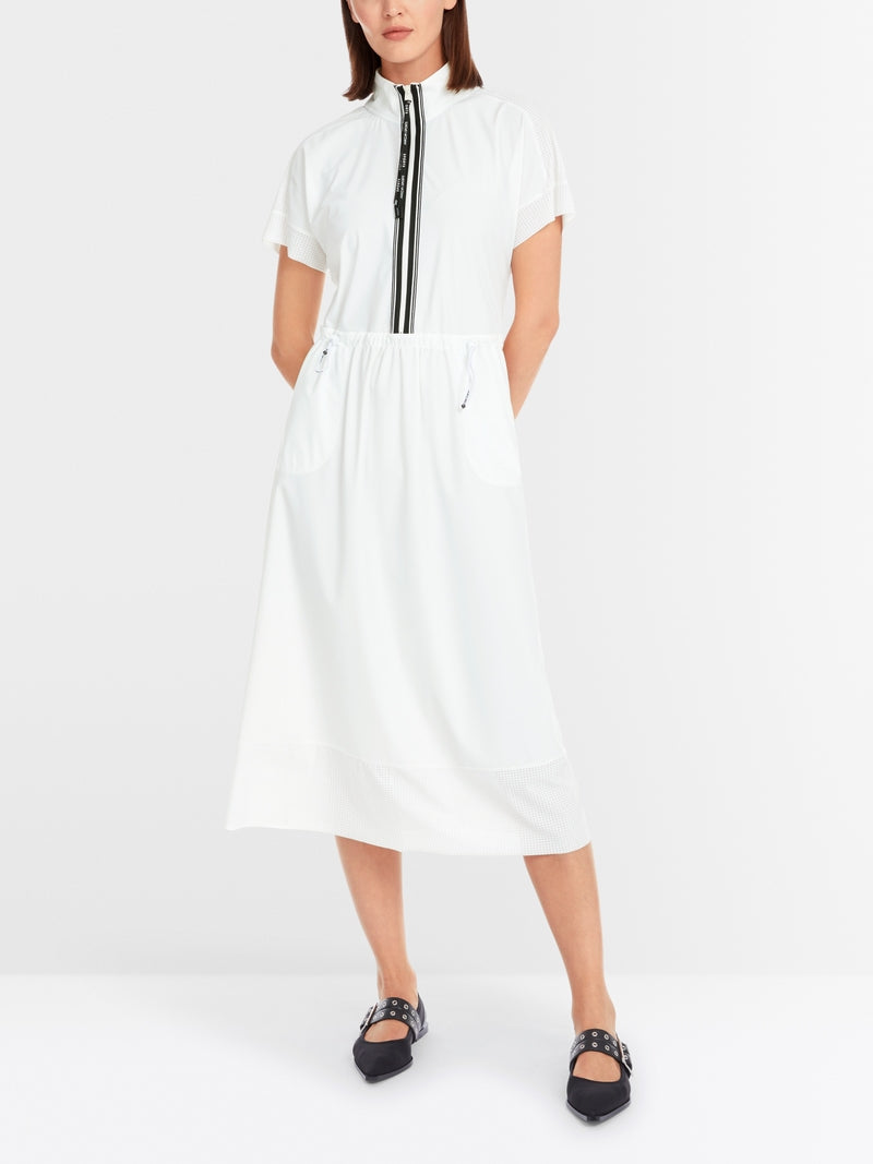 off-white midi-length dress