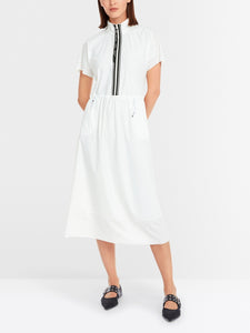 off-white midi-length dress