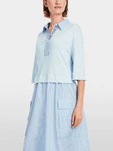 soft sky blue utility dress