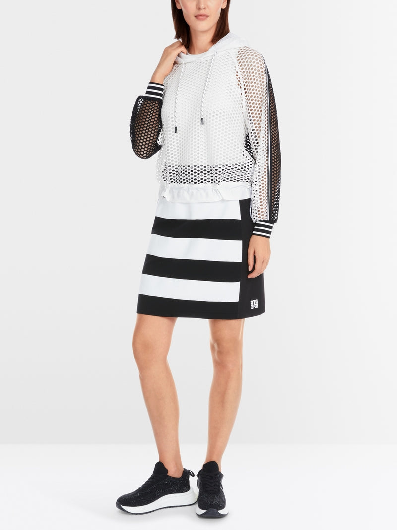 black & white sweatshirt in mesh