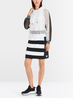 Load image into Gallery viewer, black &amp; white sweatshirt in mesh
