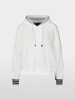 Load image into Gallery viewer, black &amp; white sweatshirt in mesh
