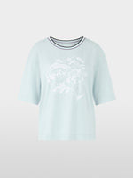 Load image into Gallery viewer, soft sky blue T-shirt with print
