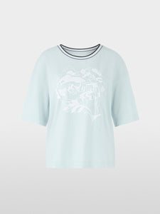 soft sky blue T-shirt with print