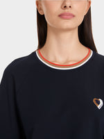 Carregar imagem no visualizador da galeria, navy cropped T-Shirt
