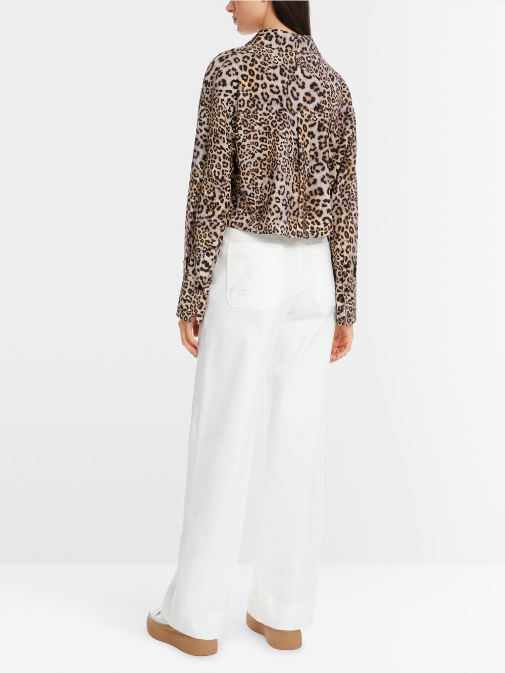 granola leopard oversized blouse