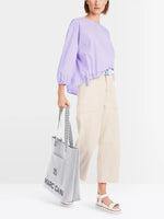 Load image into Gallery viewer, lavender macaron casual cotton blouse
