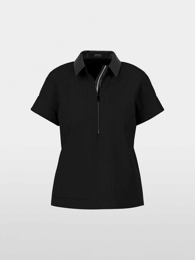 black polo shirt