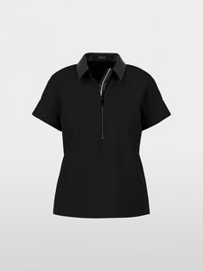 black polo shirt