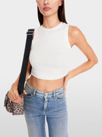 Load image into Gallery viewer, off-white solid cropped top
