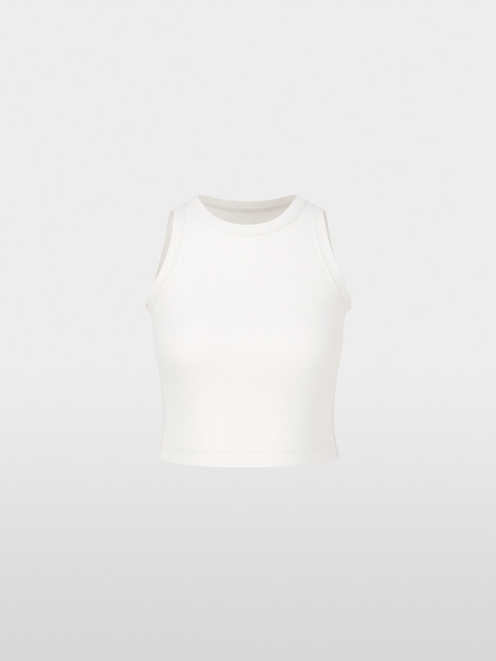 off-white solid cropped top